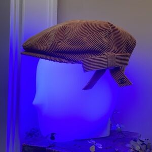 Chanel newsboy corduroy cap